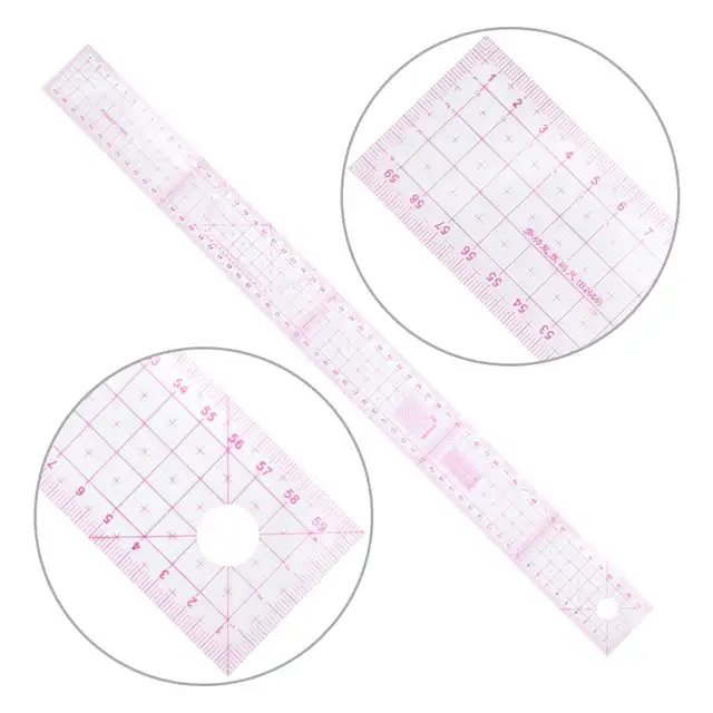 خط کش خیاطی مدل ژله ای بسته 10 عددی