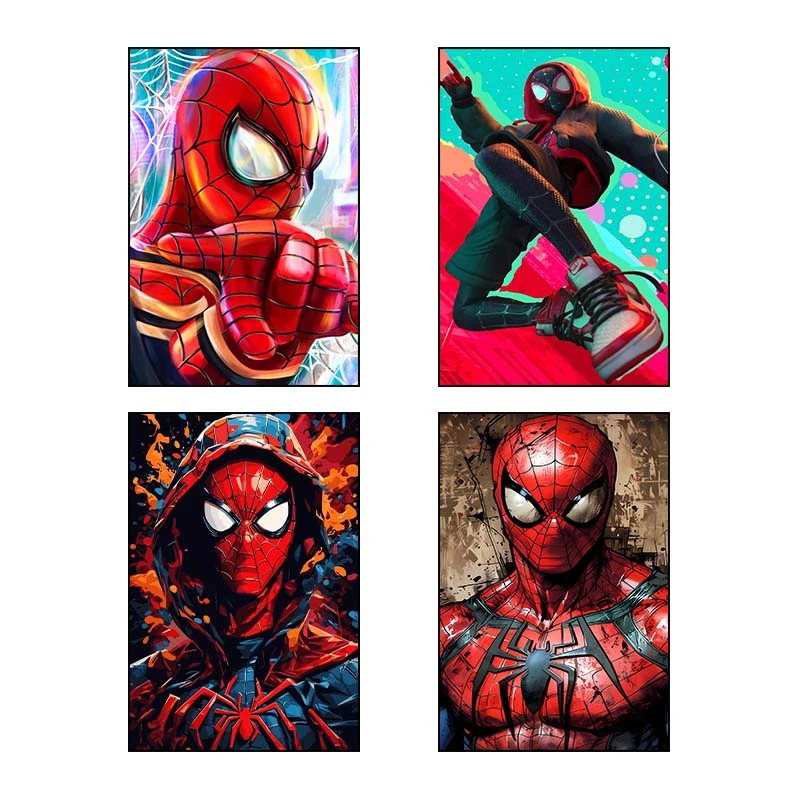 تابلو شاسي کارنيکا طرح Man-مرد عنکبوتی Spider کد 71408 مجموعه 4 عددی