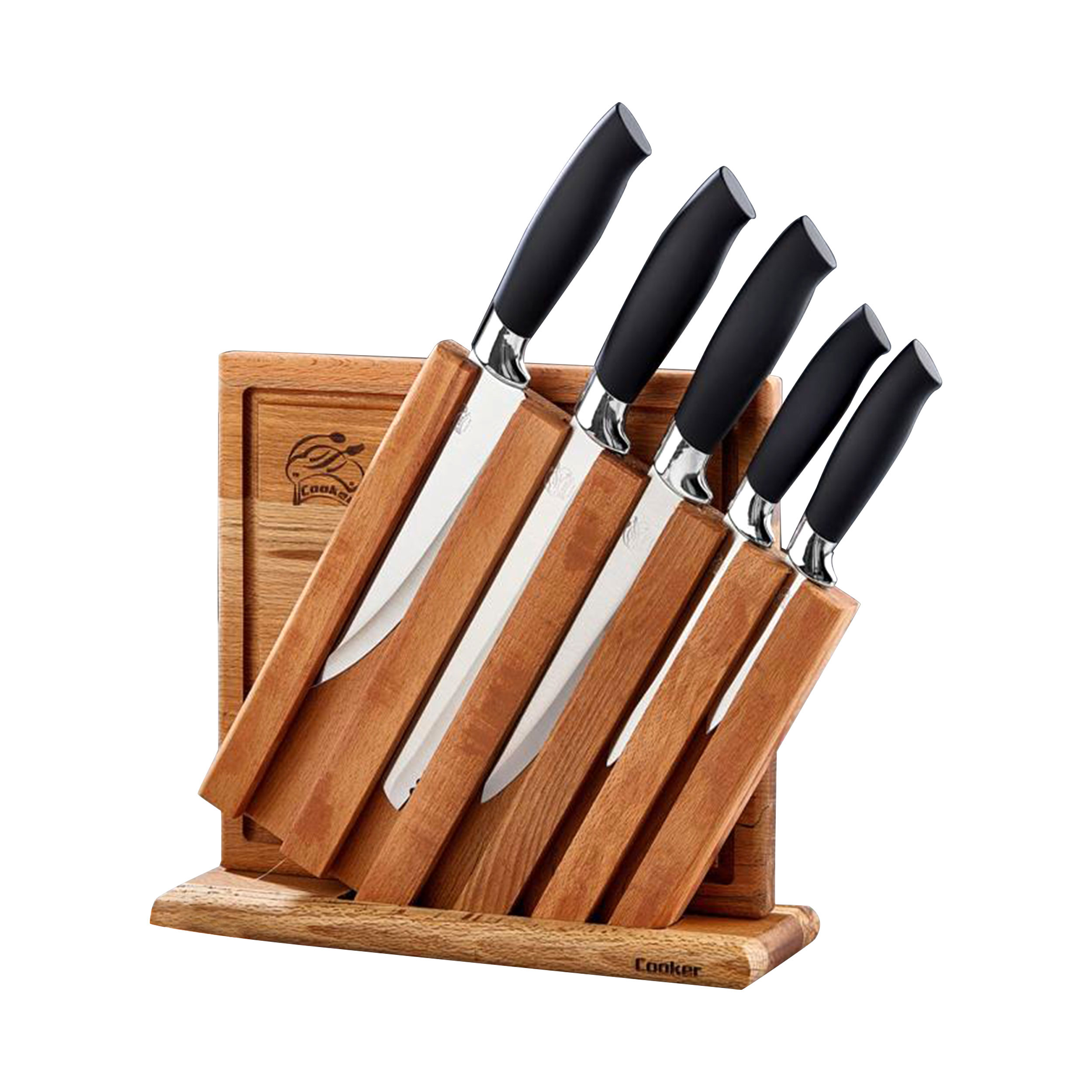 نکته خرید - قیمت روز سرویس چاقو آشپزخانه 7 پارچه کوکر مدل CKR - 2820 به همراه تخته برش خرید