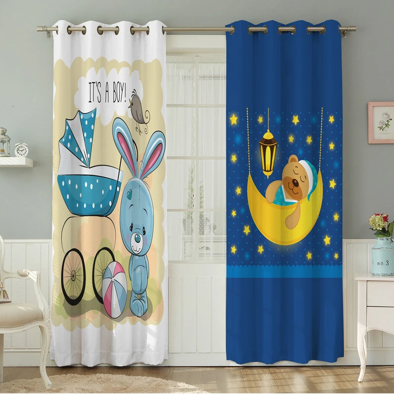 پرده نیروانا طرح  کودک مدل هازان کد 4122 سایز 140×280 سانتی متر