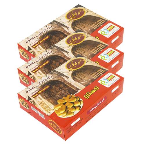 نان خرمایی لقمه ای لکستان - 600 گرم مجموعه 3 عددی