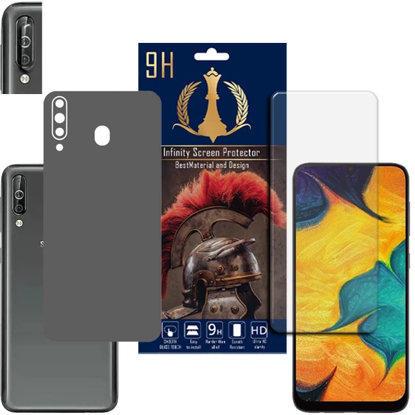 برچسب پوششی اینفینیتی مدل PRO MAX مناسب برای گوشی موبایل سامسونگ GALAXY M30 به همراه محافظ صفحه نمایش و محافظ لنز دوربین