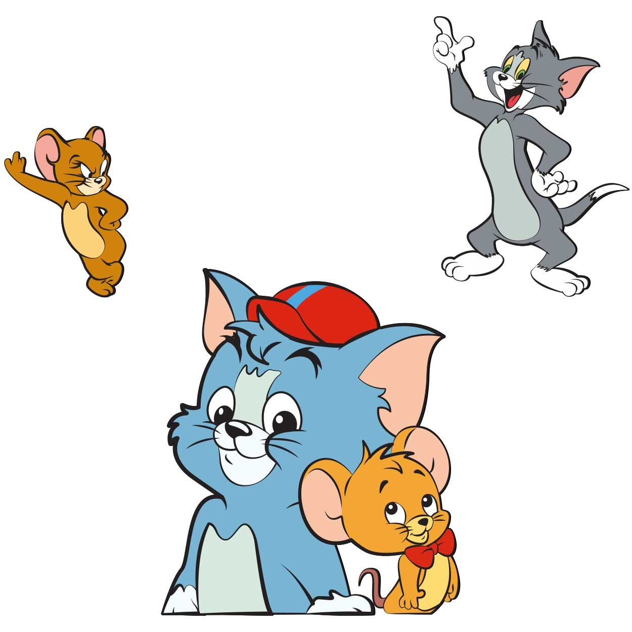 استیکر چوبی کودک باروچین مدل تام و جری کد 6053 مجموعه 3 عددی