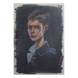 نقاشی مداد رنگی مدل بازی Dishonored کد 03