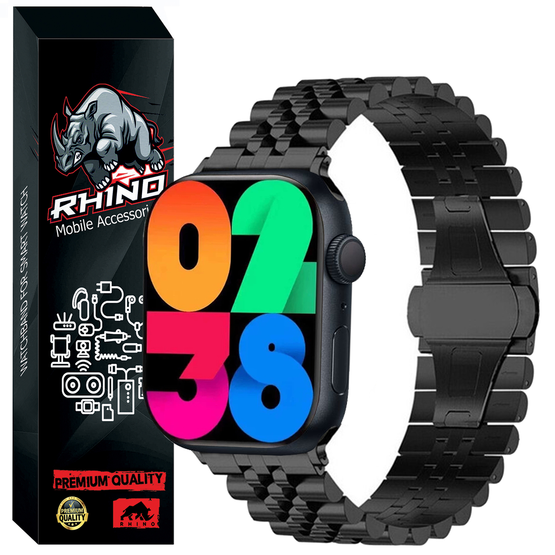 بند راینو مدل 5Bead مناسب برای ساعت هوشمند HK9 PRO