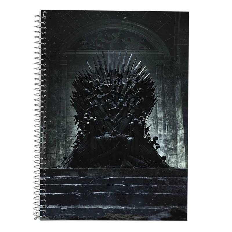 دفتر زبان 50 برگ مدوپد مدل سه خط طرح بازی تاج و تخت GOT کد DF14348