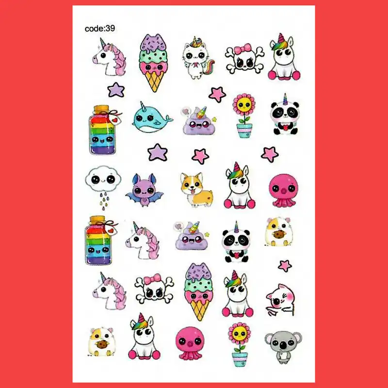 استیکر طراحی ناخن مدل 39