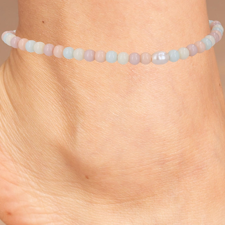 پابند زنانه مدل Pastel pearls پابند زنانه مدل Pastel pearls