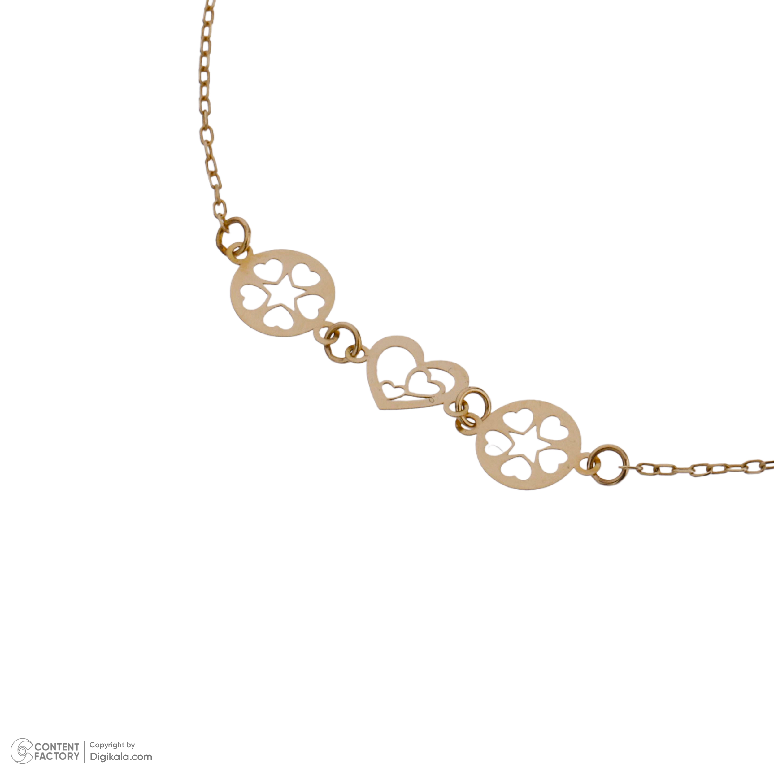 دستبند طلا 18 عیار زنانه مایا ماهک مدل MB1600 طرح قلب -  - 3