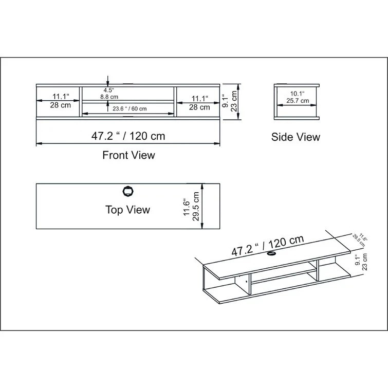 میز تلویزیون دیواری مدل IK466