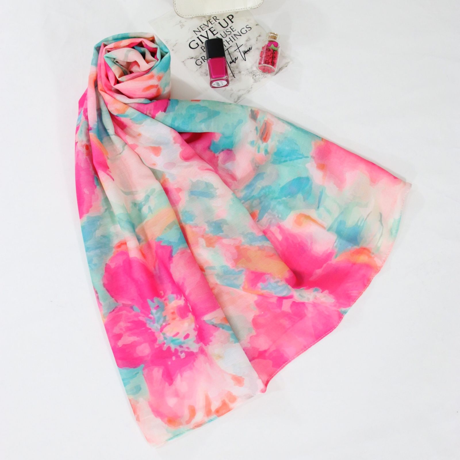 شال زنانه آنالیا مدل نخی گل بهاری کد 2534-1 -  - 3