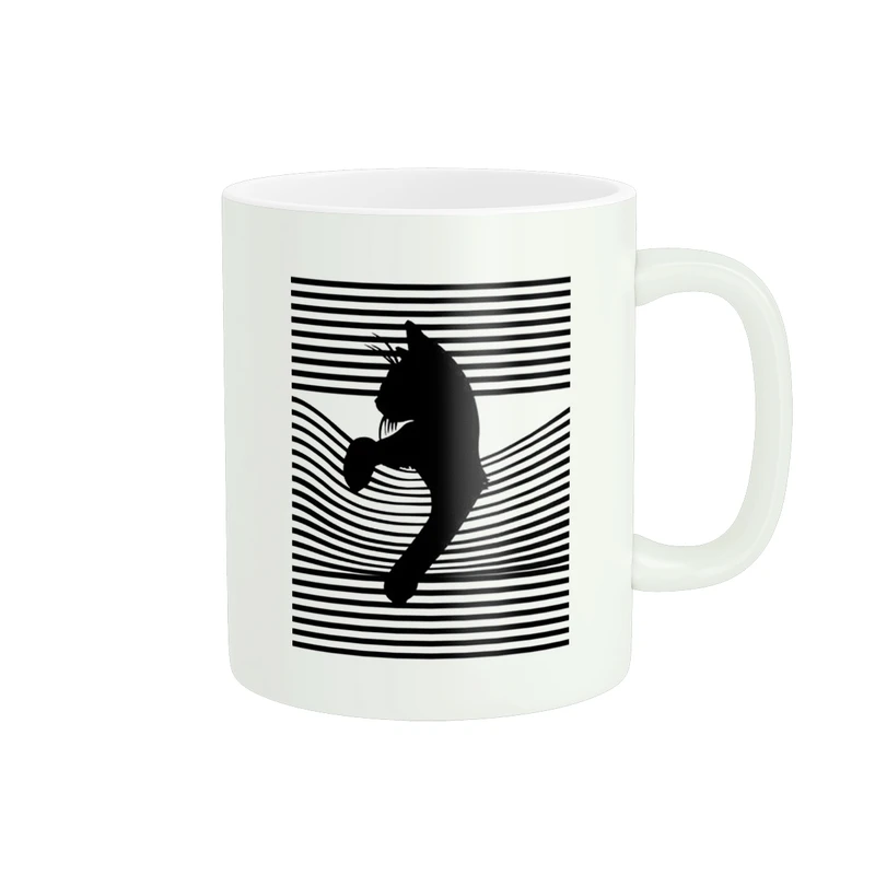 ماگ پاد آفرین مدل گربه روی پرده کرکره کد 1256