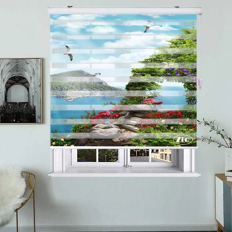  پرده زبرا زیو مدل L5006 سایز 150x280 سانتی متر