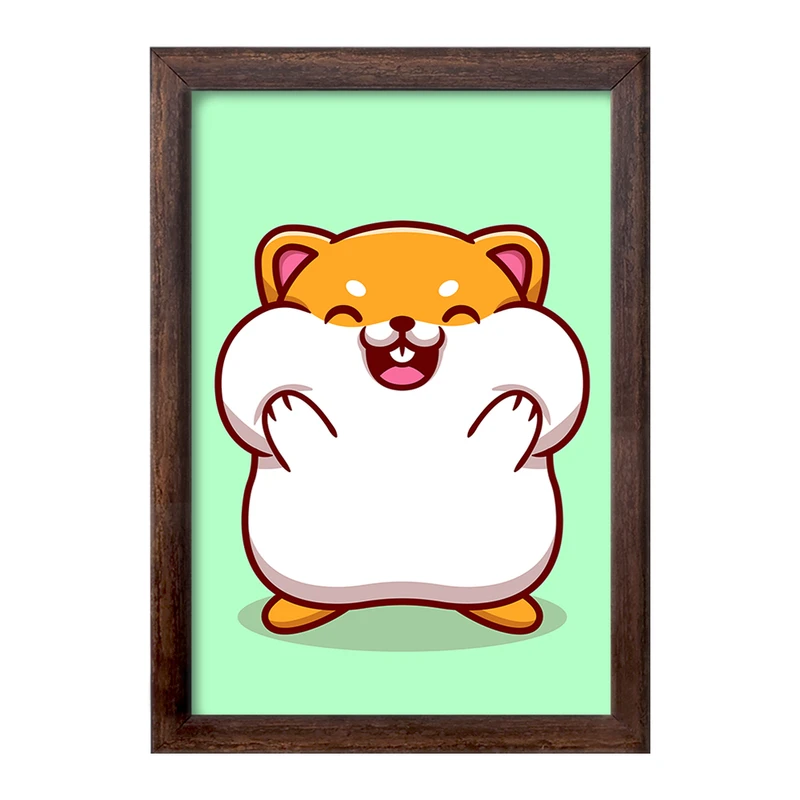 تابلو خندالو طرح حیوانات بامزه موش خرما  کد 25395