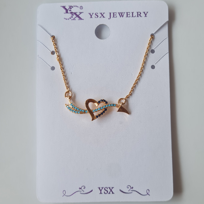 گردنبند دخترانه وای اس ایکس مدل قلب و تیر