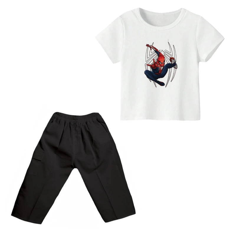 ست تی شرت و شلوارک پسرانه مدل مرد عنکبوتی کد ۱۱