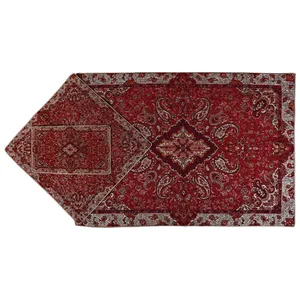 سجاده و جانماز ابریشمی ترمه حسینی گل بهشت قرمز کد 03-07