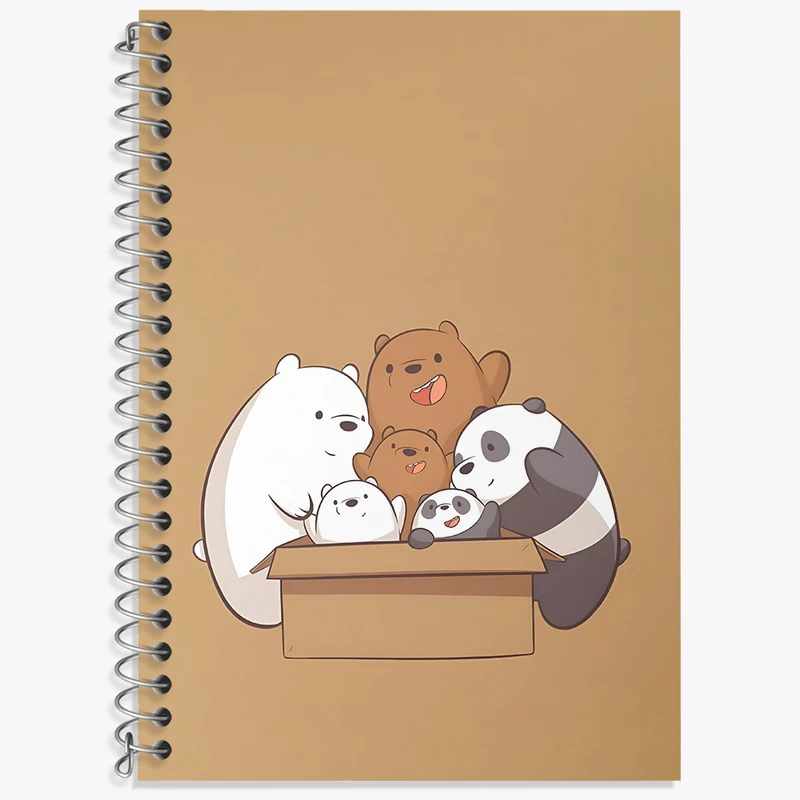 دفتر زبان 50 برگ خندالو مدل دو خط طرح سه خرس کله پوک کد N4028