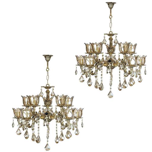  لوستر چشمه نور کد  C2143/4+8-Pro بسته دو عددی