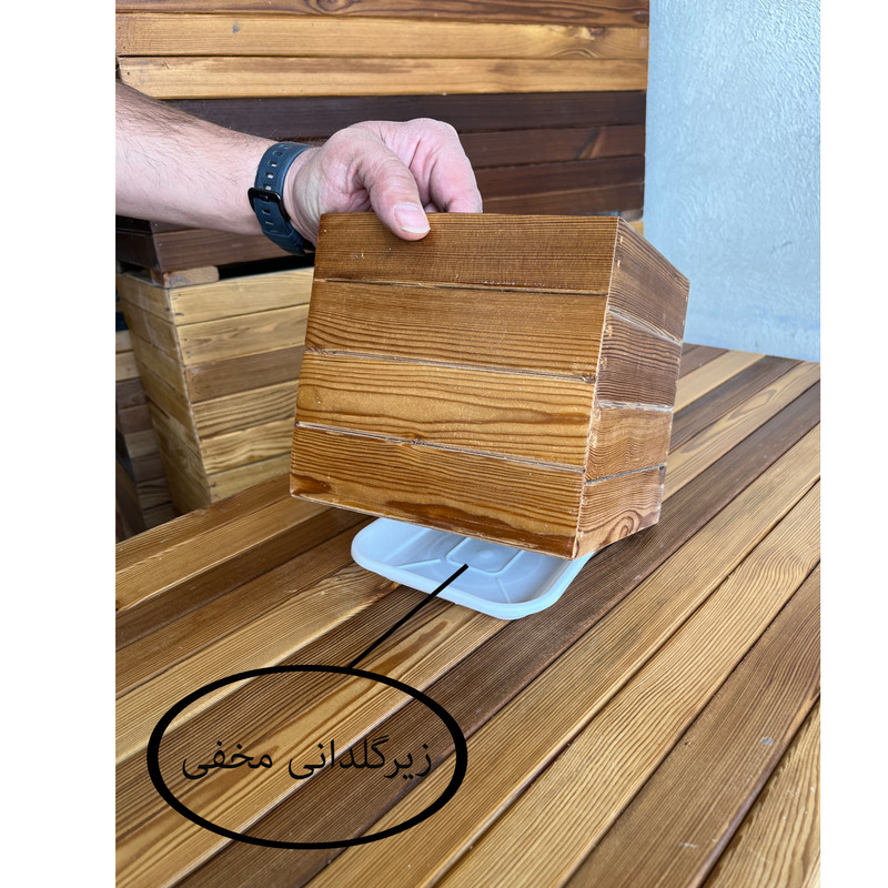 گلدان مدل چوبی کد 1717r4