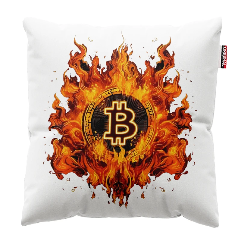 کوسن پاد آفرین مدل بیت کوین تریدر ارز دیجیتال کریپتو فارکس کد PK301766 سایز 30*30 سانتی متر