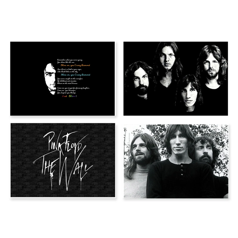 پوستر طرح پینک فلوید کد A-2139-Pink Floyd مجموعه 4 عددی