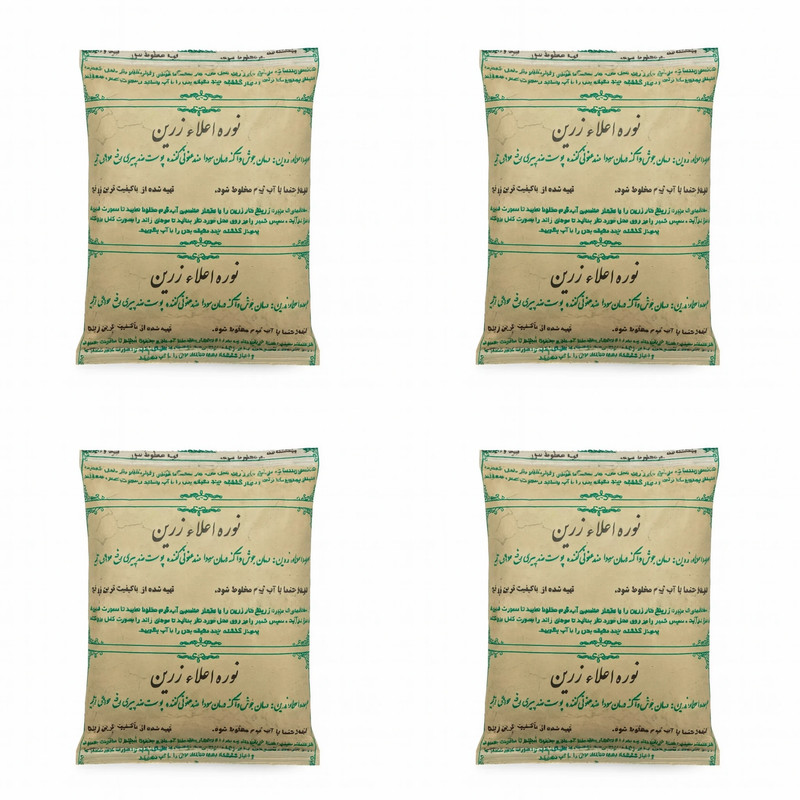 پودر موبر زرین مدل زرنیخ دار وزن ۵۰۰ گرم مجموعه 4 عددی 