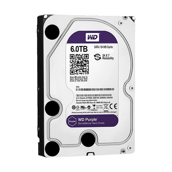 هارددیسک اینترنال وسترن دیجیتال مدل Purple WD62PURX ظرفیت 6 ترابایت 