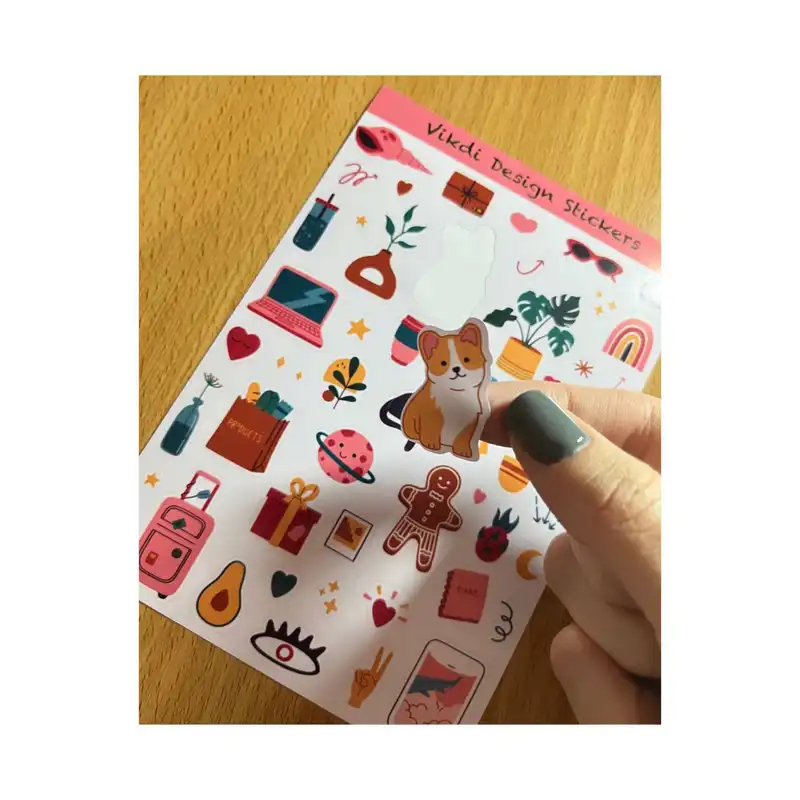 برچسب ویکدی مدل فانتزی طرح کودکانه دخترانه و پسرانه مجموعه 6 عددی