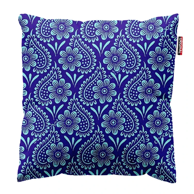کوسن پاد آفرین طرح نقش گل کد 4758 سایز 40*40 سانتی متر