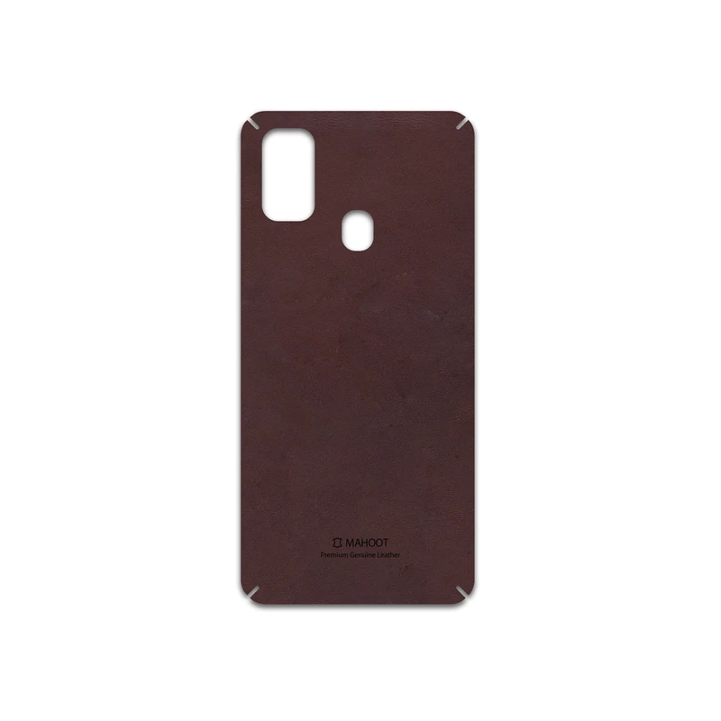برچسب پوششی ماهوت مدل Matte-Dark-Brown-Leather مناسب برای گوشی موبایل سامسونگ Galaxy M21
