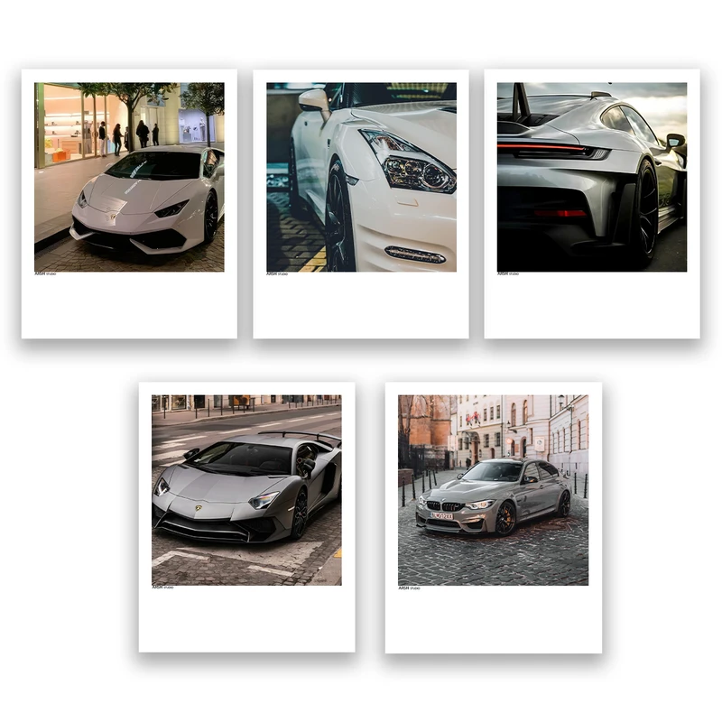 آویز تزیینی عرش مدل فانتزی ماشین اسپرت کد Asa1308 مجموعه پنج عددی