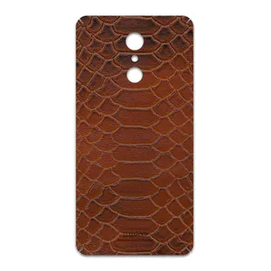MAHOOT Brown-Snake-Leather Cover Sticker for LG Q Stylus