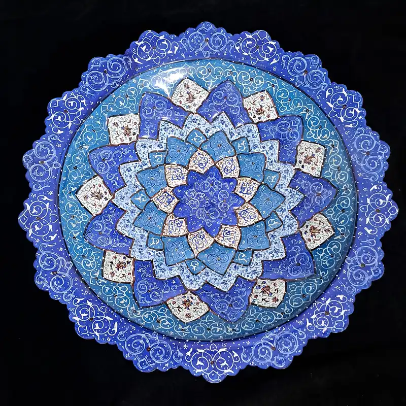 میوه خوری میناکاری مسی مدل فیروزه