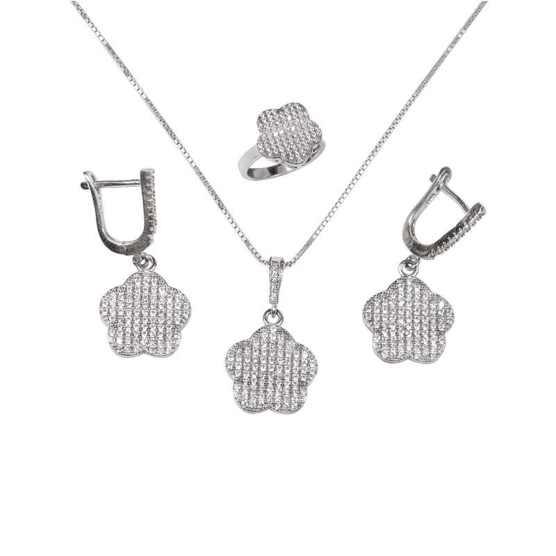 نیم ست نقره زنانه مدل 22043
