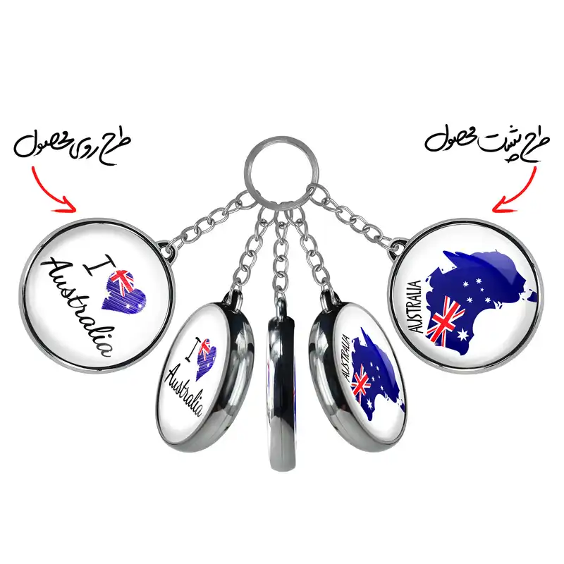 جاکلیدی خندالو طرح پرچم استرالیا مدل دوطرفه کد 2062320624