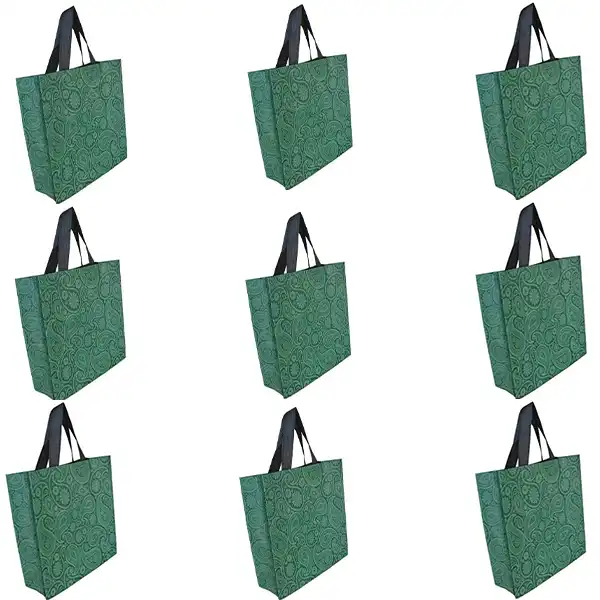 ساک خرید مدل دوست دار محیط زیست طرح بته جقه مجموعه 9 عددی