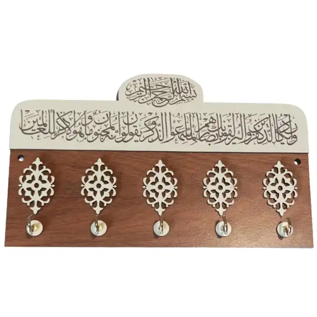 جاکلیدی دیواری چوب ارا طرح ون یکاد مدل J202