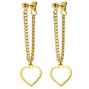 گوشواره زنانه طرح قلب کد S215