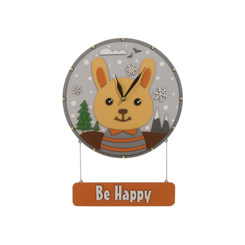 ساعت دیواری کودک طرح خرگوش مدل Mkids43-Rabbit(D)