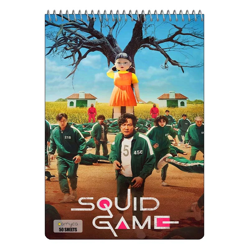 دفتر نقاشی 50 برگ سیمی کارنیکا طرح بازی مرکب Squid Game کد 24112
