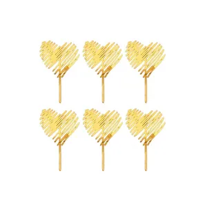 تاپر کیک مدل قلب کد 03 مجموعه 6 عددی