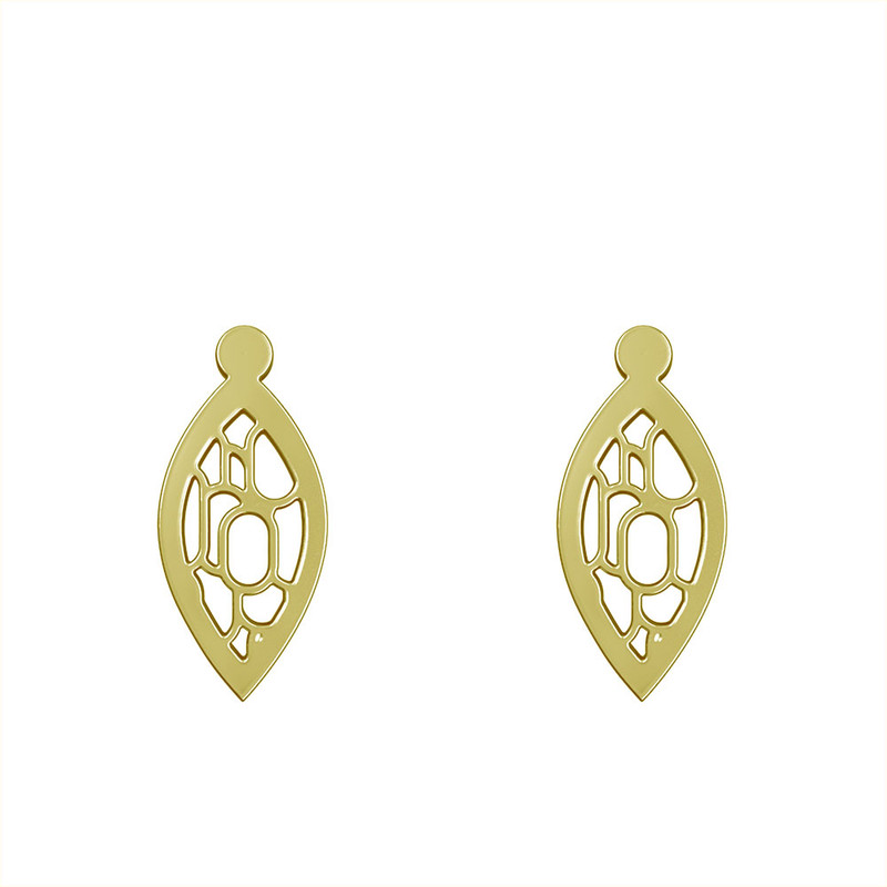 گوشواره طلا 18 عیار زنانه مدوپد مدل اشک کد GA1-11311