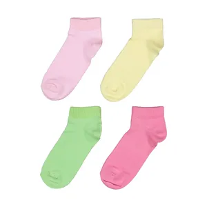 جوراب ساق کوتاه دخترانه ال سی وایکیکی مدل W147121Z4-KOO-MIXYARNDYED بسته 4 عددی