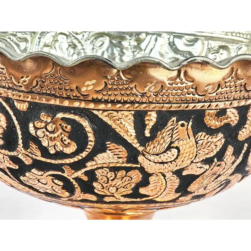 میوه خوری قلمزنی مسی مدل گوشواره ای کد S30