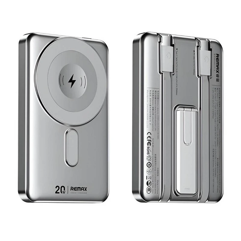 پاوربانک بی‌سیم 20 وات ریمکس مدل CX-2 ظرفیت 10000 میلی آمپر ساعت