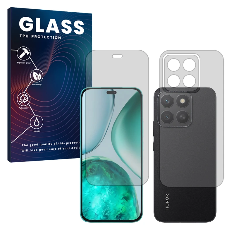 محافظ صفحه نمایش مات گلس مدل Resistant مناسب برای گوشی موبایل آنر X8c به همراه محافظ پشت گوشی