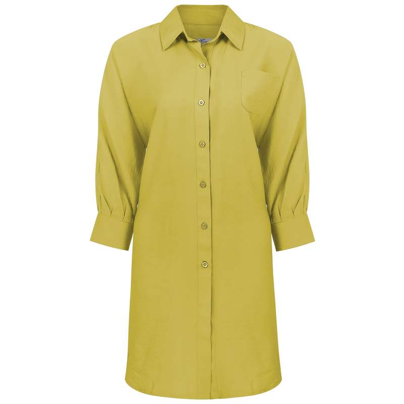 مانتو زنانه مدل YELOW 4401 رنگ زرد