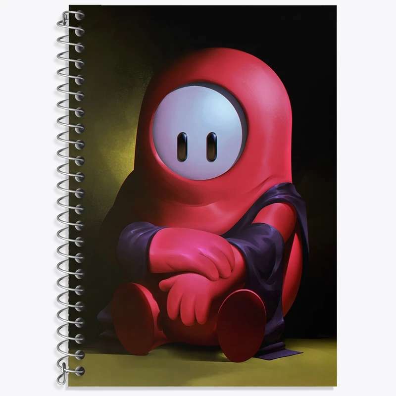 دفتر زبان 50 برگ خندالو مدل سه خط طرح بازی فال گایز (Fall Guys) کد 32789