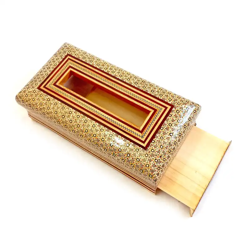 جعبه دستمال کاغذی خاتم کاری کد 9